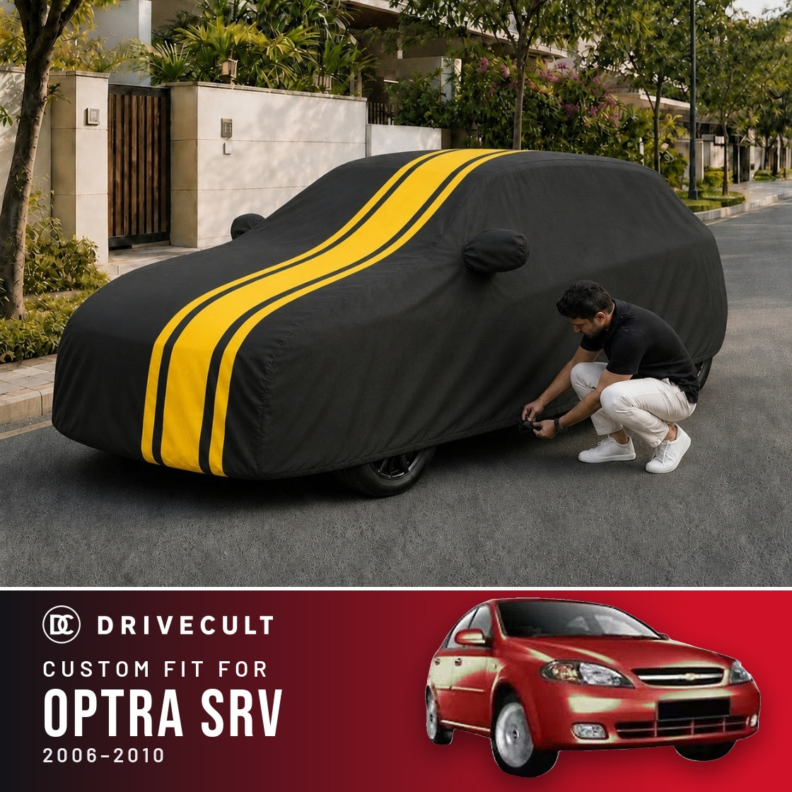 Chevrolet Optra SRV 2006-2010 DriveCult Blaze custom-fit waterproof car body cover