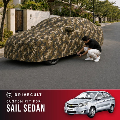 Chevrolet Sail Sedan DriveCult Phantom custom-fit waterproof car body cover