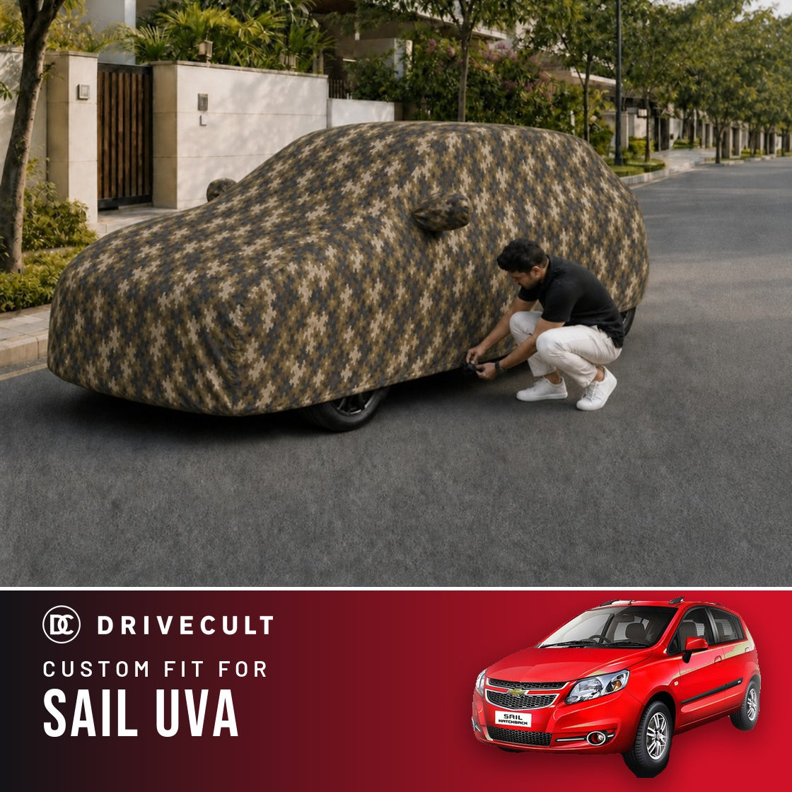 Chevrolet Sail UVA DriveCult Phantom custom-fit waterproof car body cover