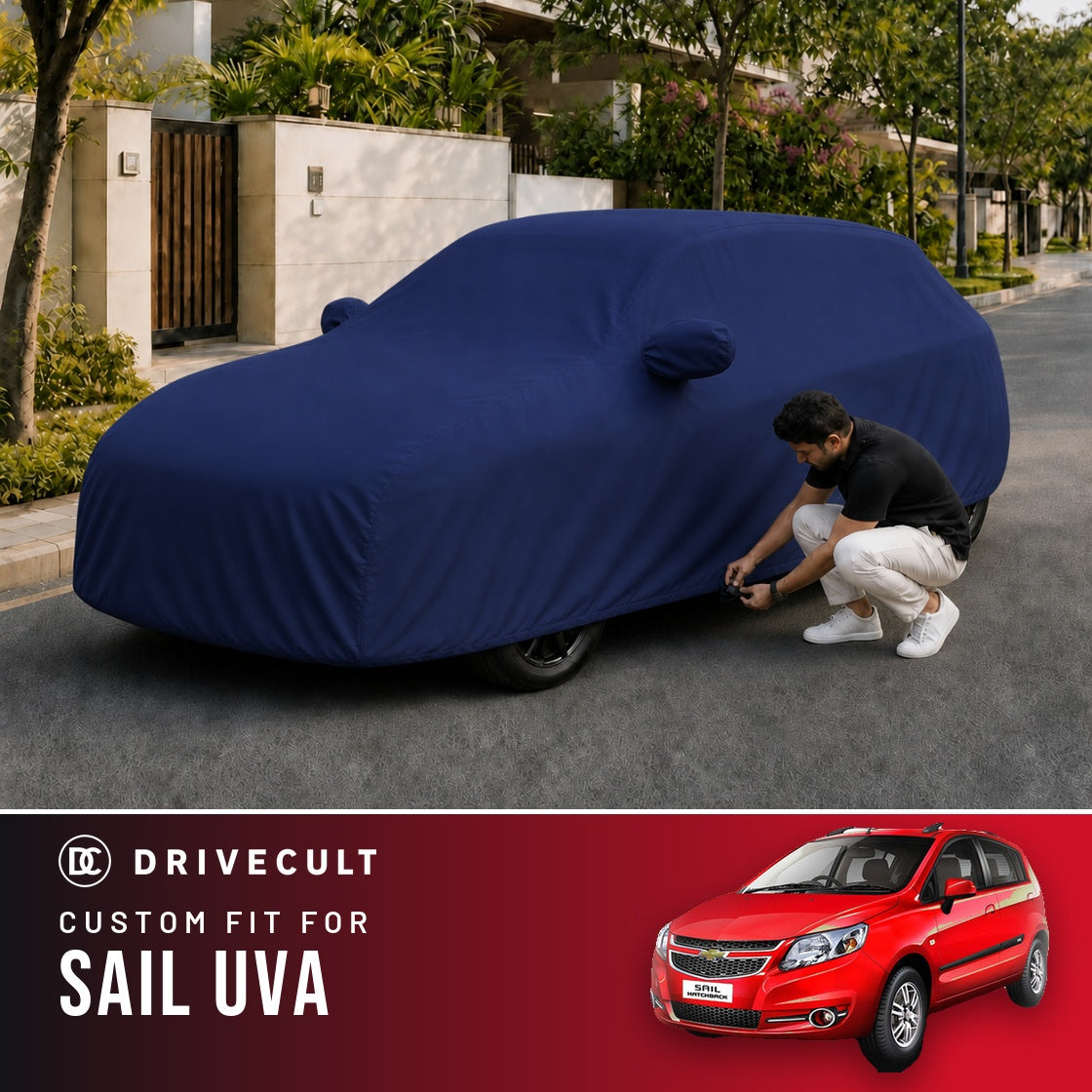 Chevrolet Sail UVA DriveCult Storm custom-fit waterproof car body cover