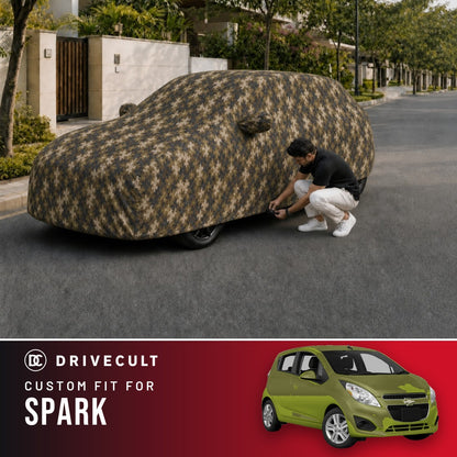 Chevrolet Spark DriveCult Phantom custom-fit waterproof car body cover