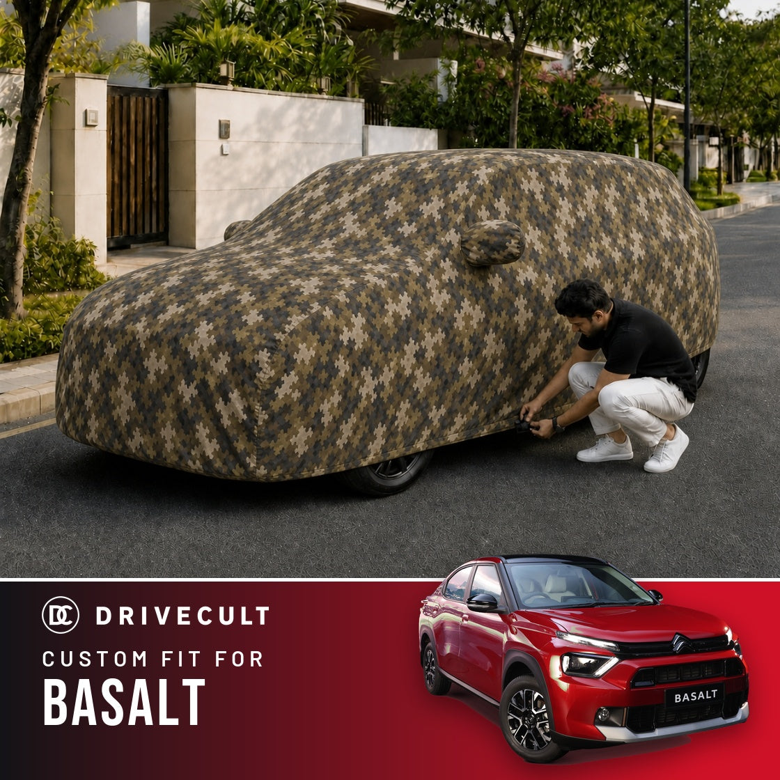 Citroen Basalt DriveCult Phantom custom-fit waterproof car body cover