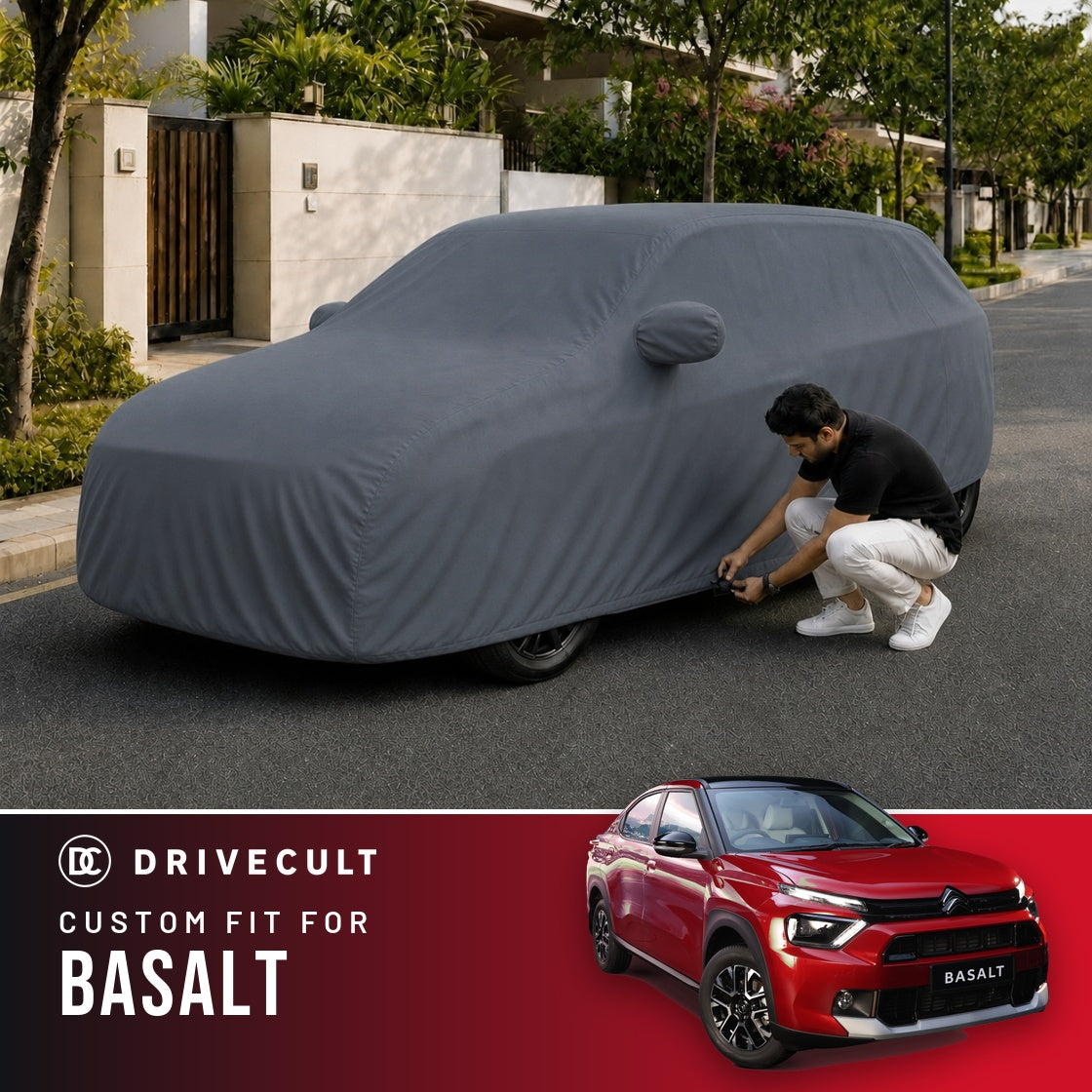 Citroen Basalt DriveCult Titan custom-fit waterproof car body cover