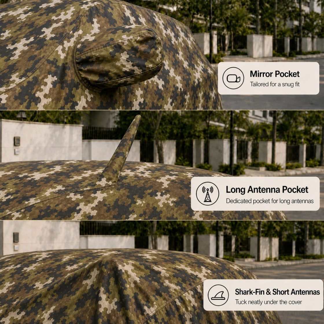 DriveCult Phantom body cover mirror and antenna pockets