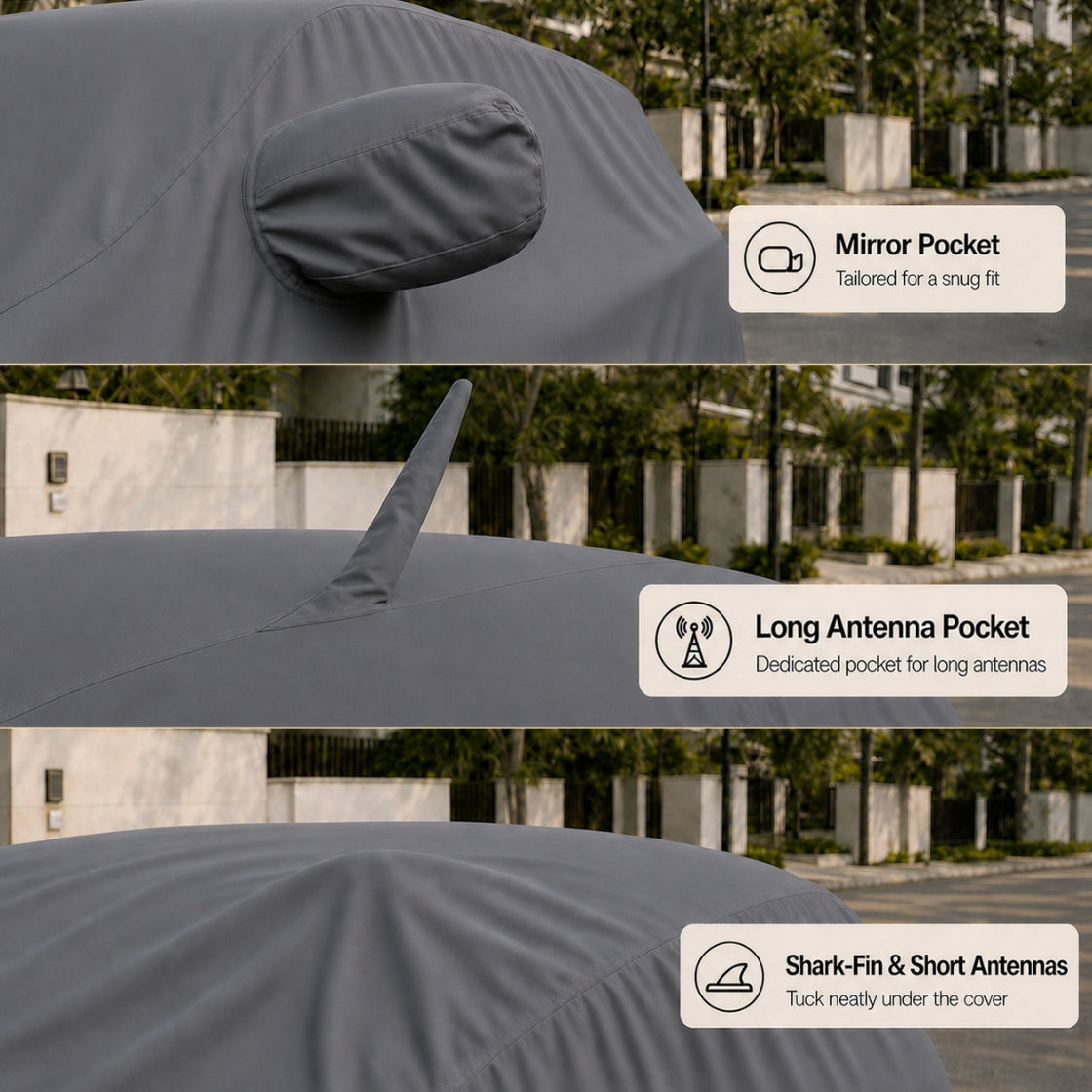 DriveCult Titan body cover mirror and antenna pockets