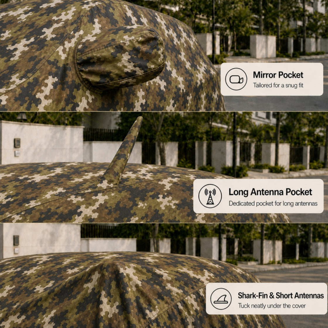 DriveCult Phantom body cover mirror and antenna pockets