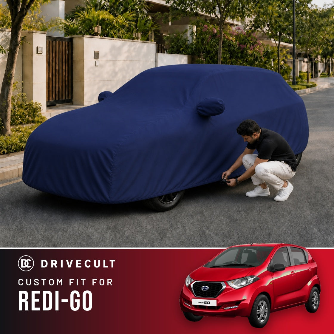 Datsun redi-GO DriveCult Storm custom-fit waterproof car body cover