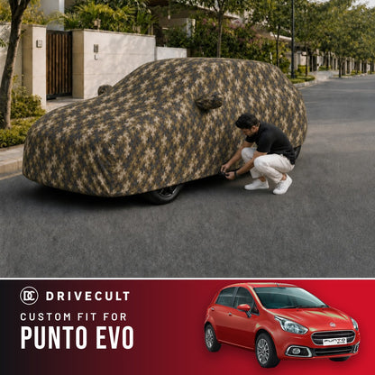 Fiat Punto Evo DriveCult Phantom custom-fit waterproof car body cover