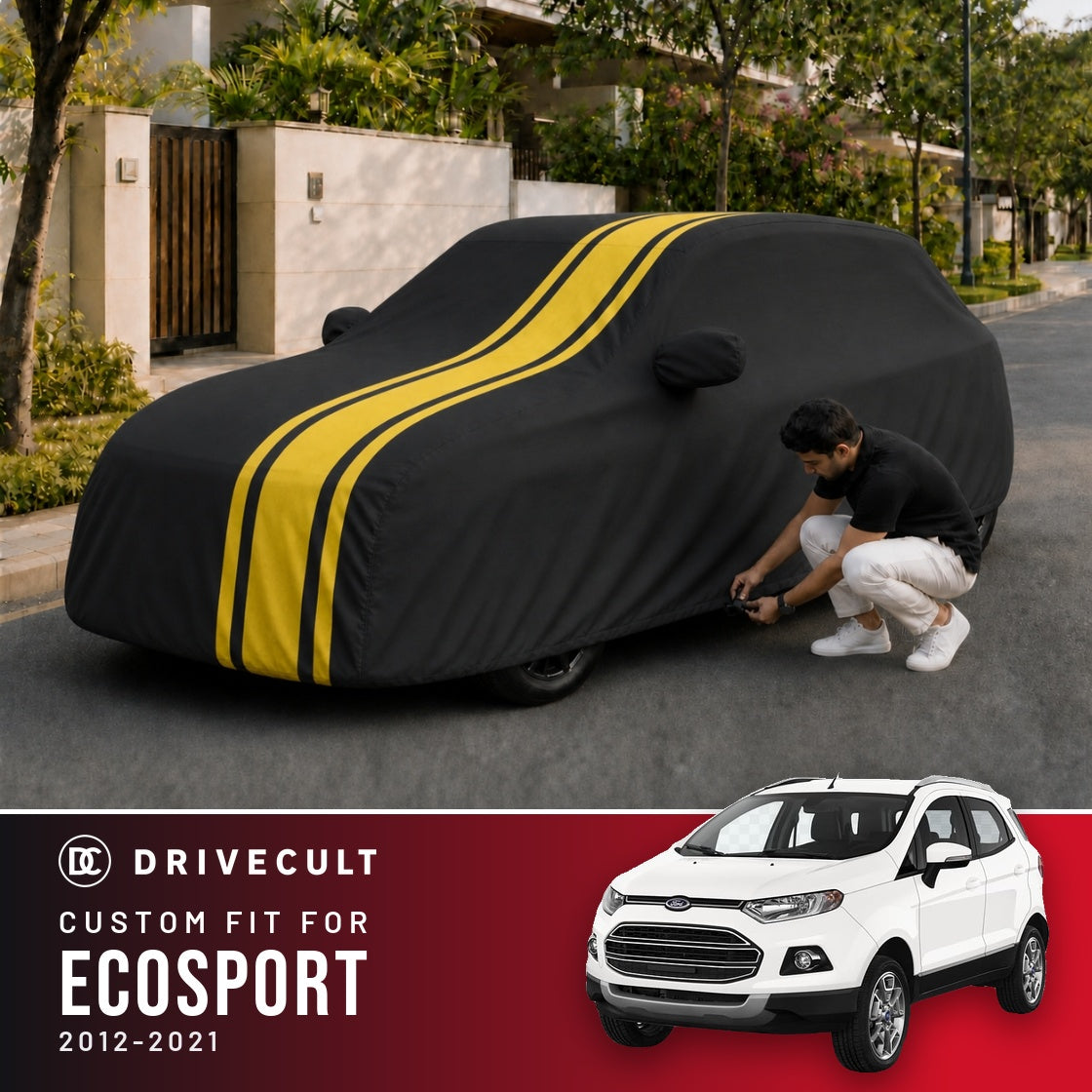 EcoSport 2012-2021 DriveCult Blaze custom-fit waterproof car body cover