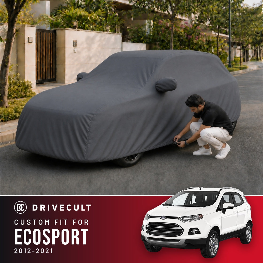 EcoSport 2012-2021 DriveCult Titan custom-fit waterproof car body cover