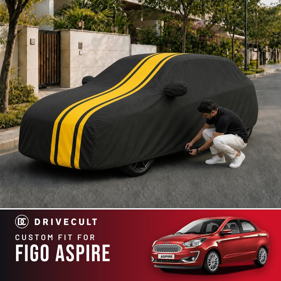 Ford Figo Aspire DriveCult Blaze custom-fit waterproof car body cover