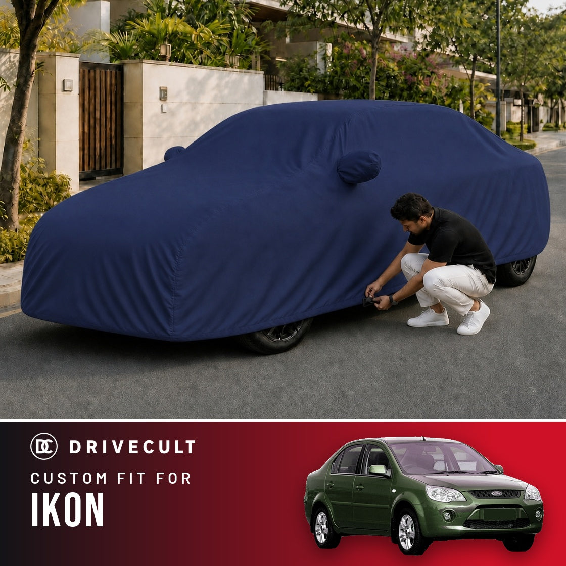 Ford Ikon DriveCult Storm custom-fit waterproof car body cover