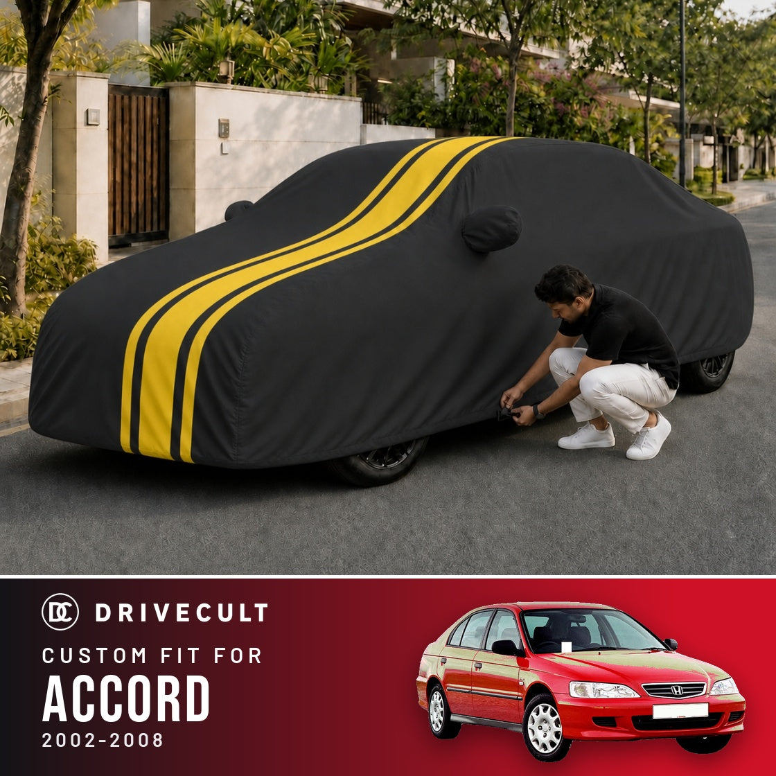 Honda Accord 2002-2008 DriveCult Blaze custom-fit waterproof car body cover