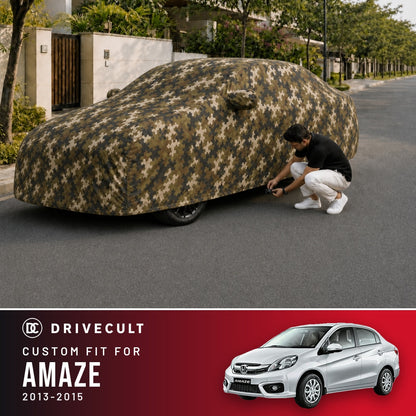 Honda Amaze 2013-2015 DriveCult Phantom custom-fit waterproof car body cover