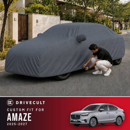 Honda Amaze 2025-2027 DriveCult Titan custom-fit waterproof car body cover