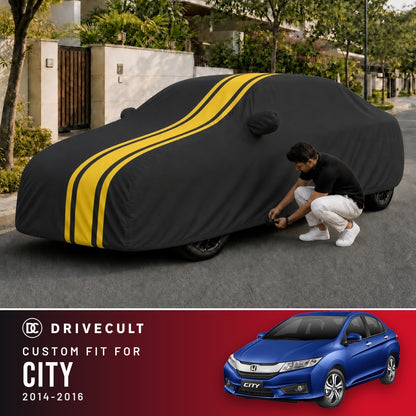 Honda City 2014-2016 DriveCult Blaze custom-fit waterproof car body cover