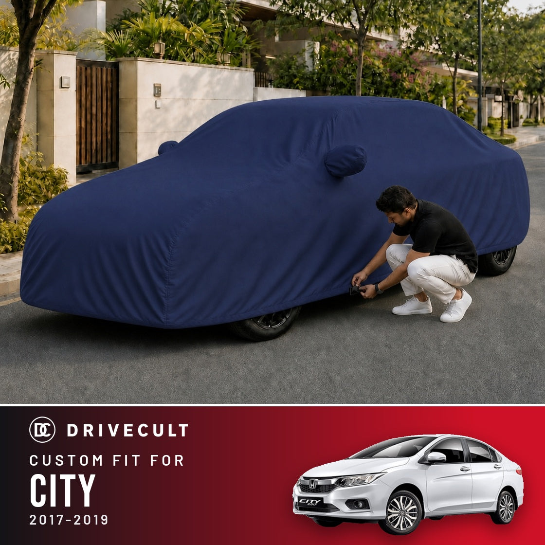 Honda City 2017-2019 DriveCult Storm custom-fit waterproof car body cover