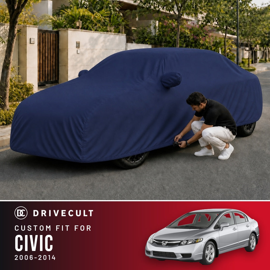 Honda Civic 2006-2014 DriveCult Storm custom-fit waterproof car body cover