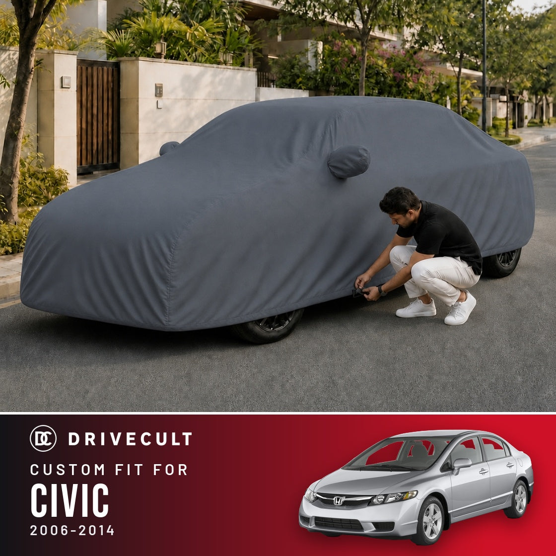 Honda Civic 2006-2014 DriveCult Titan custom-fit waterproof car body cover