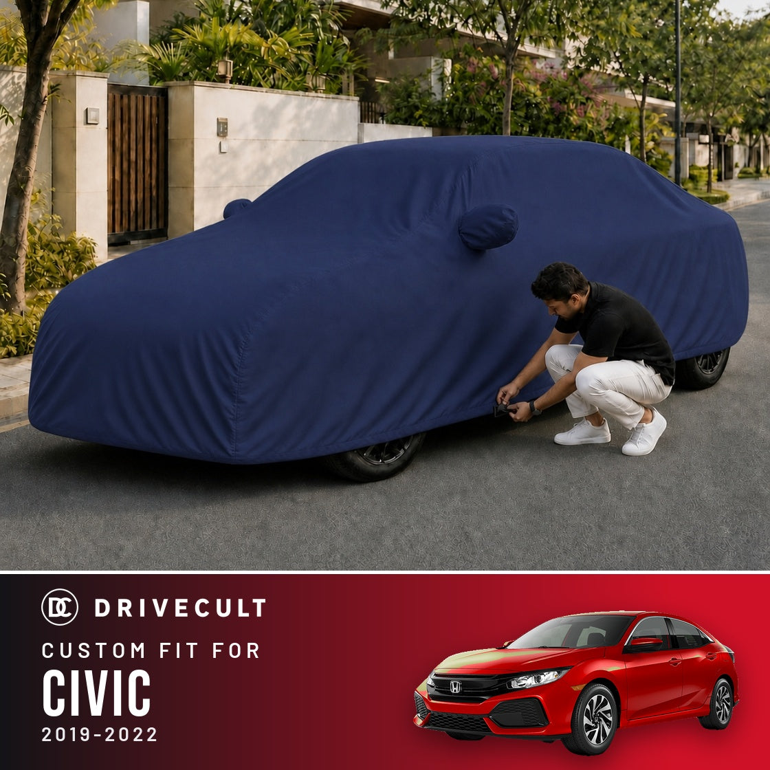 Honda Civic 2019-2022 DriveCult Storm custom-fit waterproof car body cover