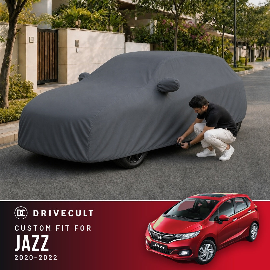 Honda Jazz 2020-2022 DriveCult Titan custom-fit waterproof car body cover