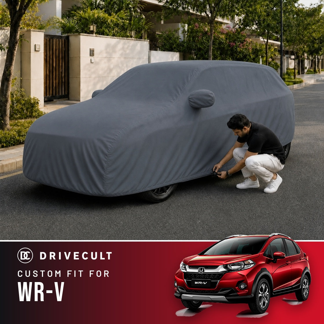 Honda WR-V DriveCult Titan custom-fit waterproof car body cover