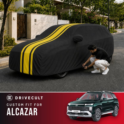 Hyundai Alcazar DriveCult Blaze custom-fit waterproof car body cover