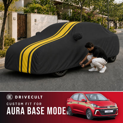Hyundai Aura Base Model DriveCult Blaze custom-fit waterproof car body cover