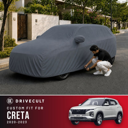 Hyundai Creta 2020-2023 DriveCult Titan custom-fit waterproof car body cover