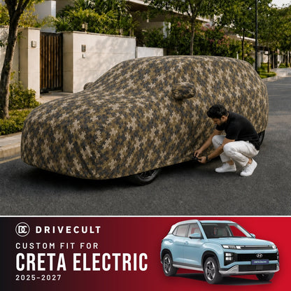 Hyundai Creta Electric 2025-2027 DriveCult Phantom custom-fit waterproof car body cover