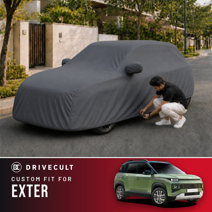Hyundai Exter DriveCult Titan custom-fit waterproof car body cover