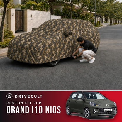 Hyundai Grand i10 Nios DriveCult Phantom custom-fit waterproof car body cover