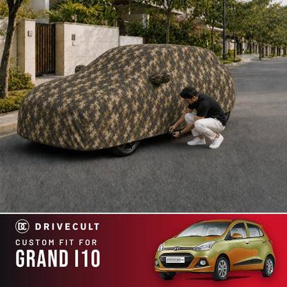 Hyundai Grand i10 DriveCult Phantom custom-fit waterproof car body cover