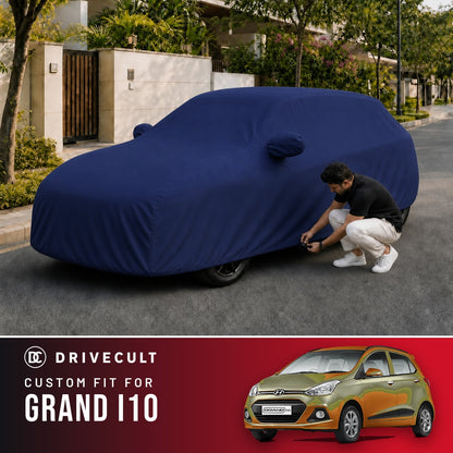 Hyundai Grand i10 DriveCult Storm custom-fit waterproof car body cover
