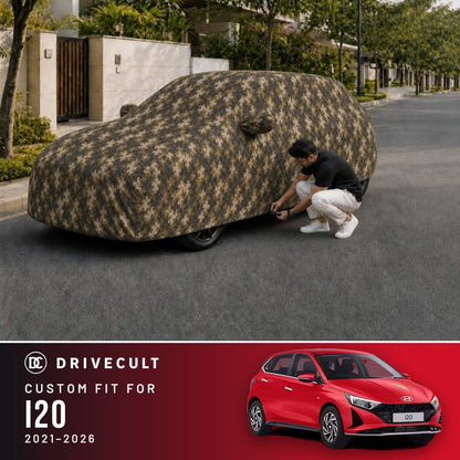 Hyundai i20 2021-2026 DriveCult Phantom custom-fit waterproof car body cover
