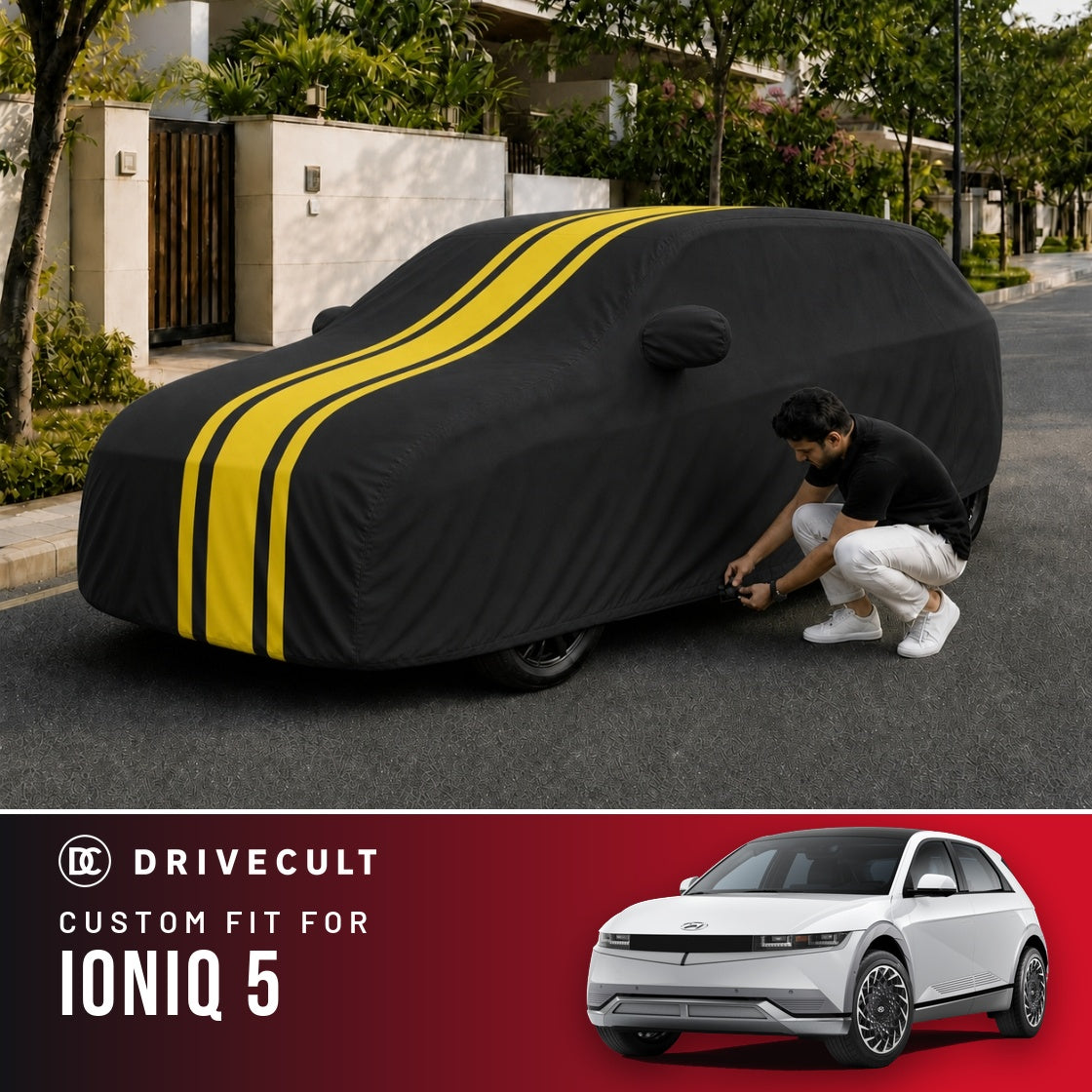 Hyundai Ioniq 5 DriveCult Blaze custom-fit waterproof car body cover