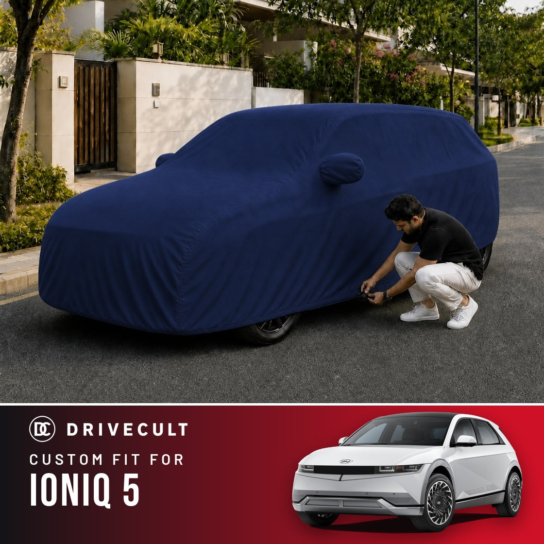 Hyundai Ioniq 5 DriveCult Storm custom-fit waterproof car body cover