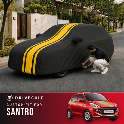 Hyundai Santro 2018-2020 DriveCult Blaze custom-fit waterproof car body cover