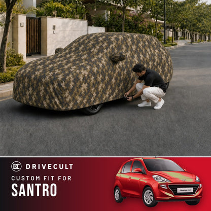 Hyundai Santro 2018-2020 DriveCult Phantom custom-fit waterproof car body cover