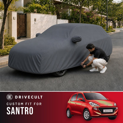 Hyundai Santro 2018-2020 DriveCult Titan custom-fit waterproof car body cover