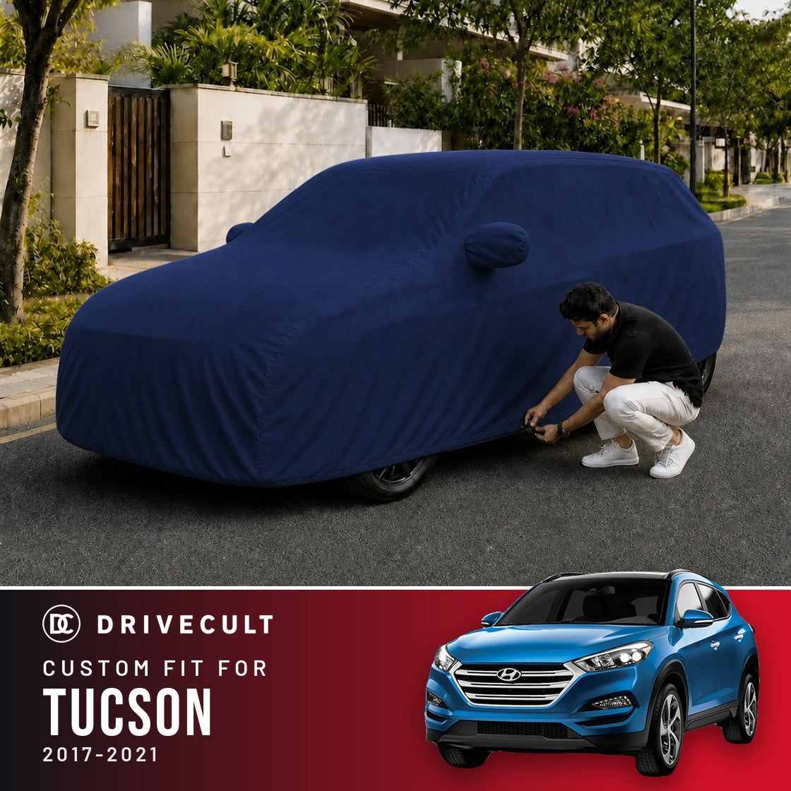 Hyundai Tucson 2017-2021 DriveCult Storm custom-fit waterproof car body cover