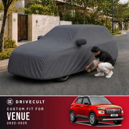 Hyundai Venue 2022-2025 DriveCult Titan custom-fit waterproof car body cover