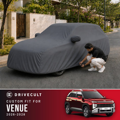 Hyundai Venue 2026-2028 DriveCult Titan custom-fit waterproof car body cover