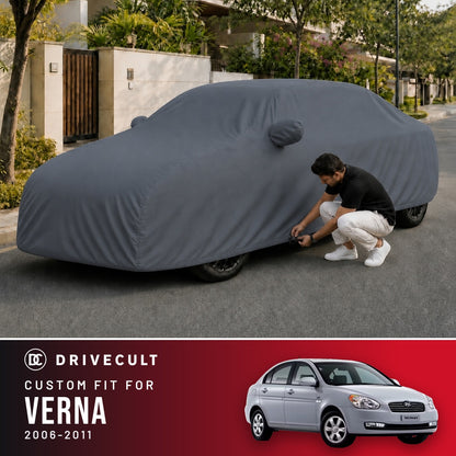 Hyundai Verna 2006-2011 DriveCult Titan custom-fit waterproof car body cover