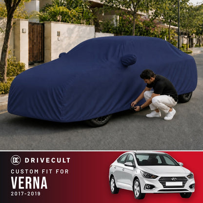 Hyundai Verna 2017-2019 DriveCult Storm custom-fit waterproof car body cover
