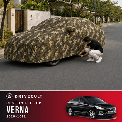 Hyundai Verna 2020-2022 DriveCult Phantom custom-fit waterproof car body cover