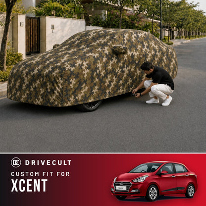 Hyundai Xcent DriveCult Phantom custom-fit waterproof car body cover