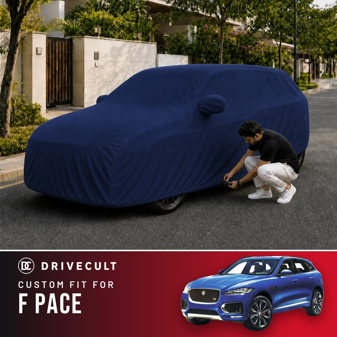 Jaguar F Pace DriveCult Storm custom-fit waterproof car body cover
