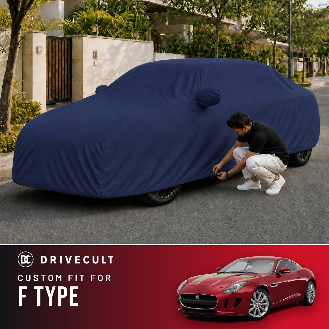 Jaguar F Type DriveCult Storm custom-fit waterproof car body cover