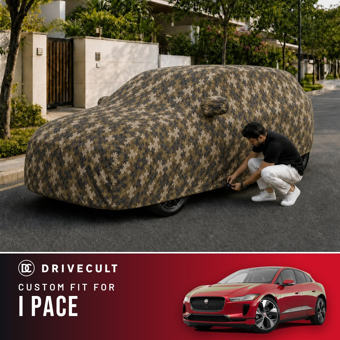 Jaguar I Pace DriveCult Phantom custom-fit waterproof car body cover